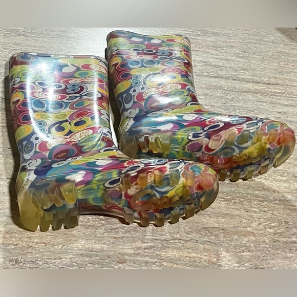 Coach Poppy Pixy multicolored tall rain boots - Picture 7 of 14